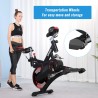 Folding Exercise Bike - 5 Levels of Resistance, Flywheel, LCD Display, Comfortable, Heart Rate Monitor