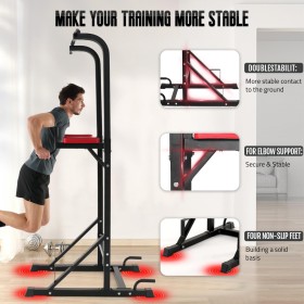 Tour de Musculation Multifonctionnelle - Barre de Traction, Dip Station, Stable et Confortable