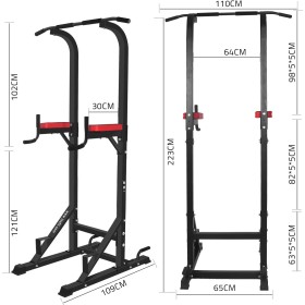 Tour de Musculation Multifonctionnelle - Barre de Traction, Dip Station, Stable et Confortable