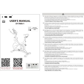 Bicicleta estática plegable - 5 niveles de resistencia, volante de inercia, pantalla LCD, cómoda, pulsómetro